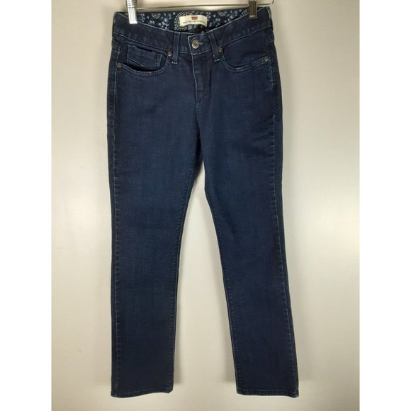 Levi's Other - Levi's Girls 525 Straight Leg Perfect Waist Dark Wash Denim Blue Jeans 4M